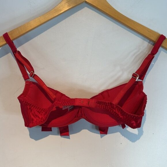 Agent Provocateur ‘BIRTHDAY SUIT’ Bra in Red SILK size 3 (34C) - Picture 6 of 16